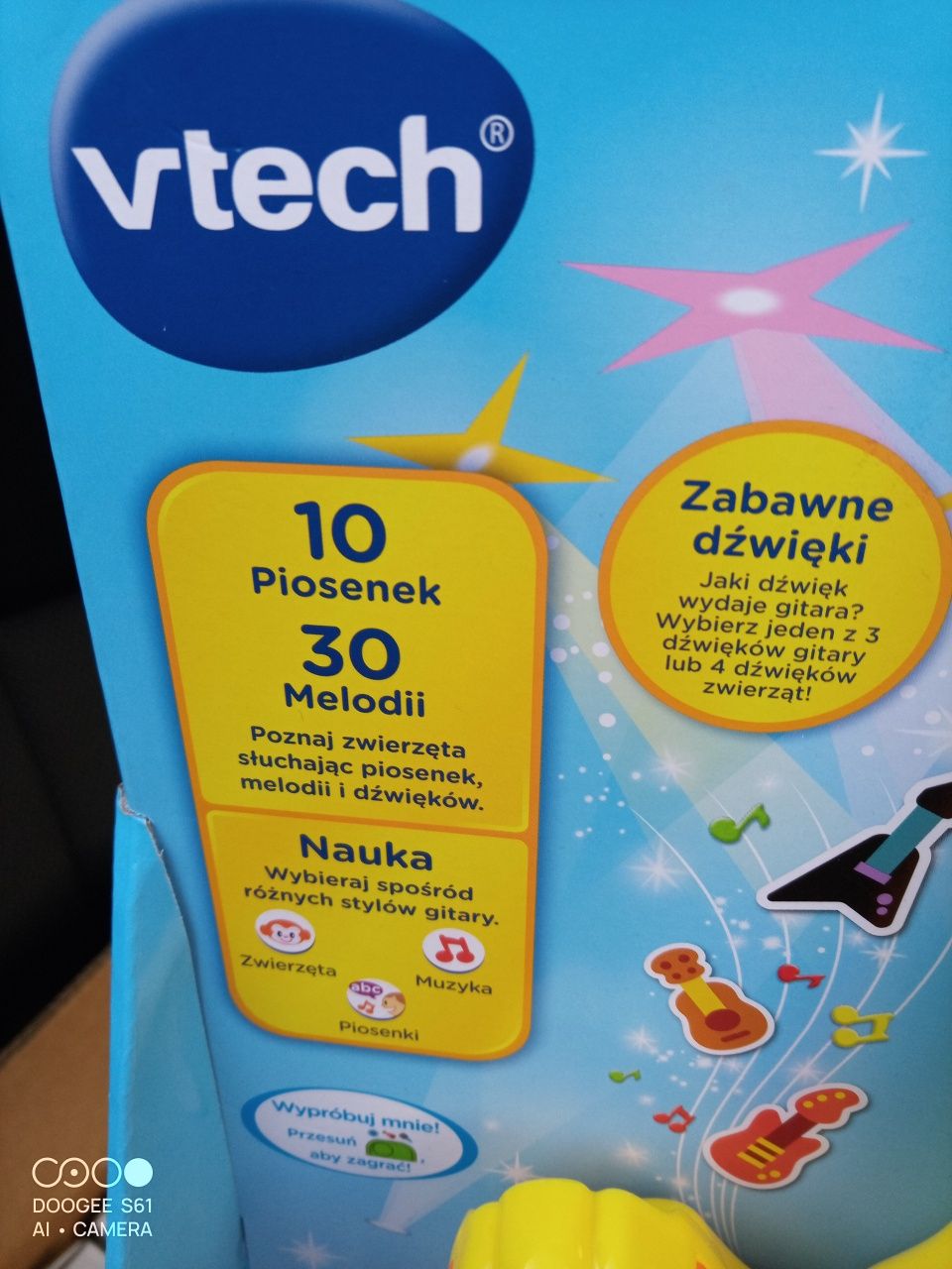 Nowa gitara wesołego tygryska  dla dziecka v tech