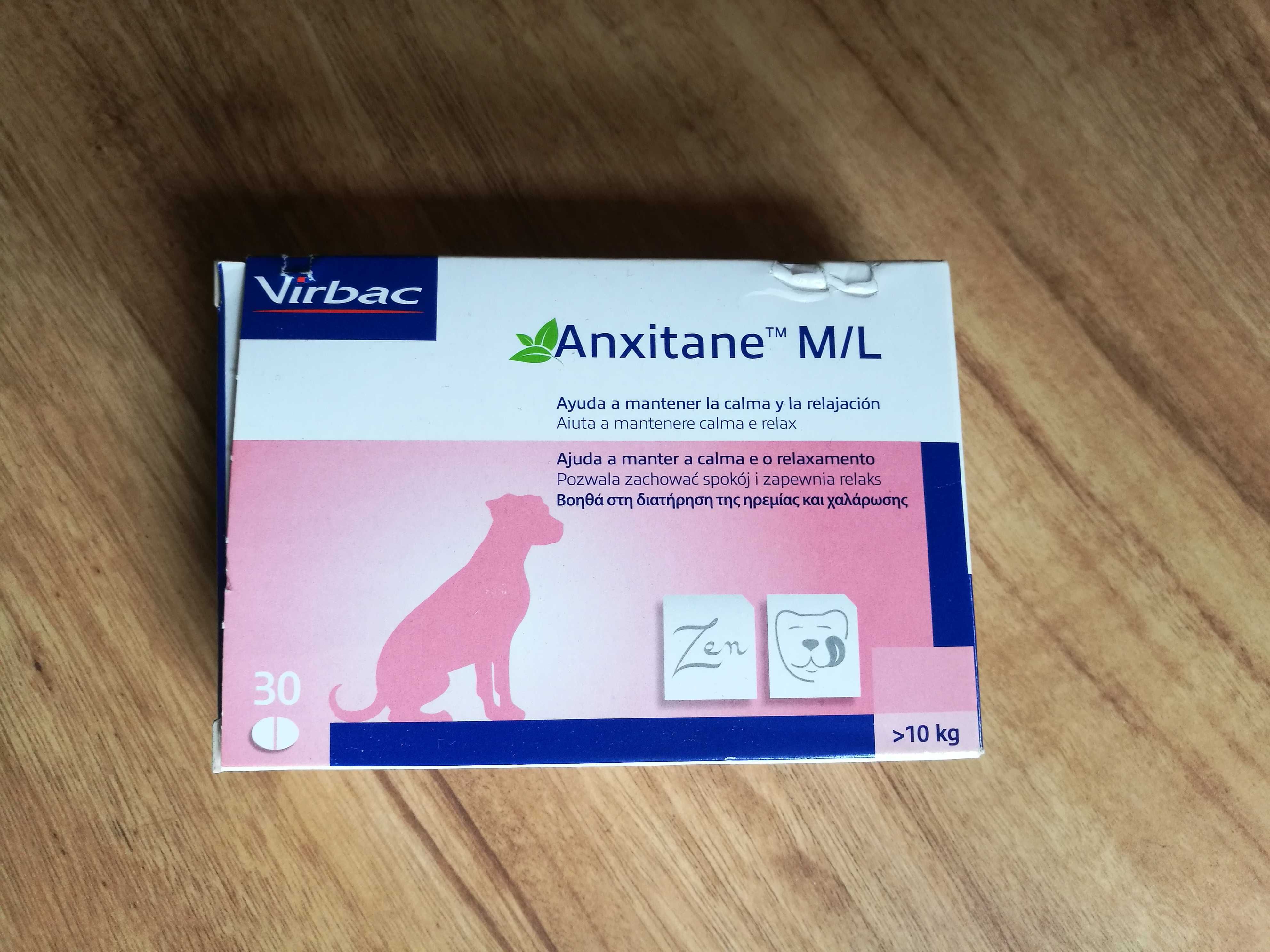 VIRBAC Anxitane M/L 30 tabletek pies kot