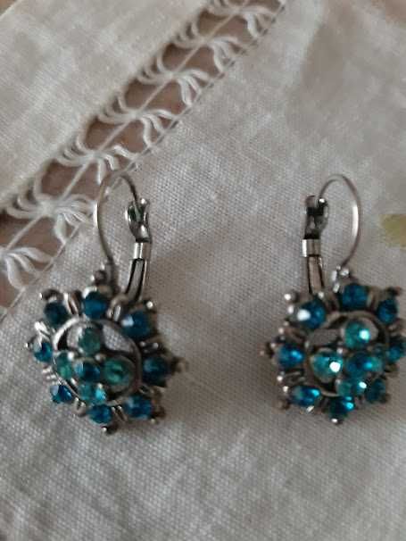 Brincos azul turquesa