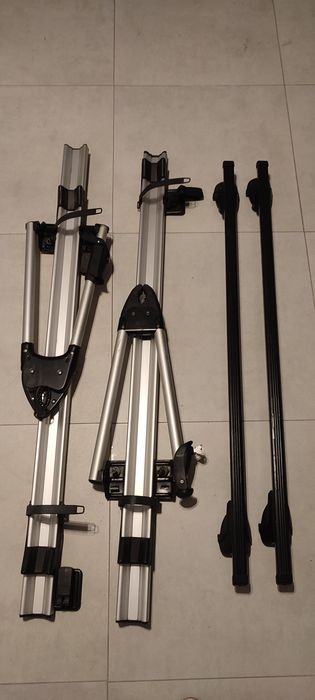 Sprzedam bagażnik dachowy firmy Thule wraz z dwoma uchwytami na rower.