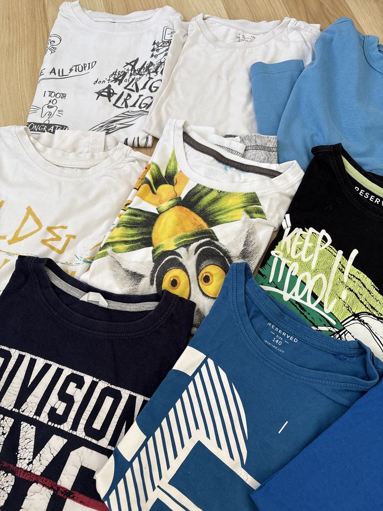Koszulki rozmiar 134 zara adidas reservd (13szt)