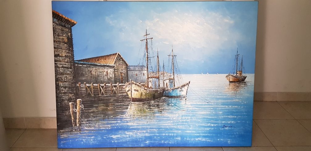 Quadro em tela pintado à mão