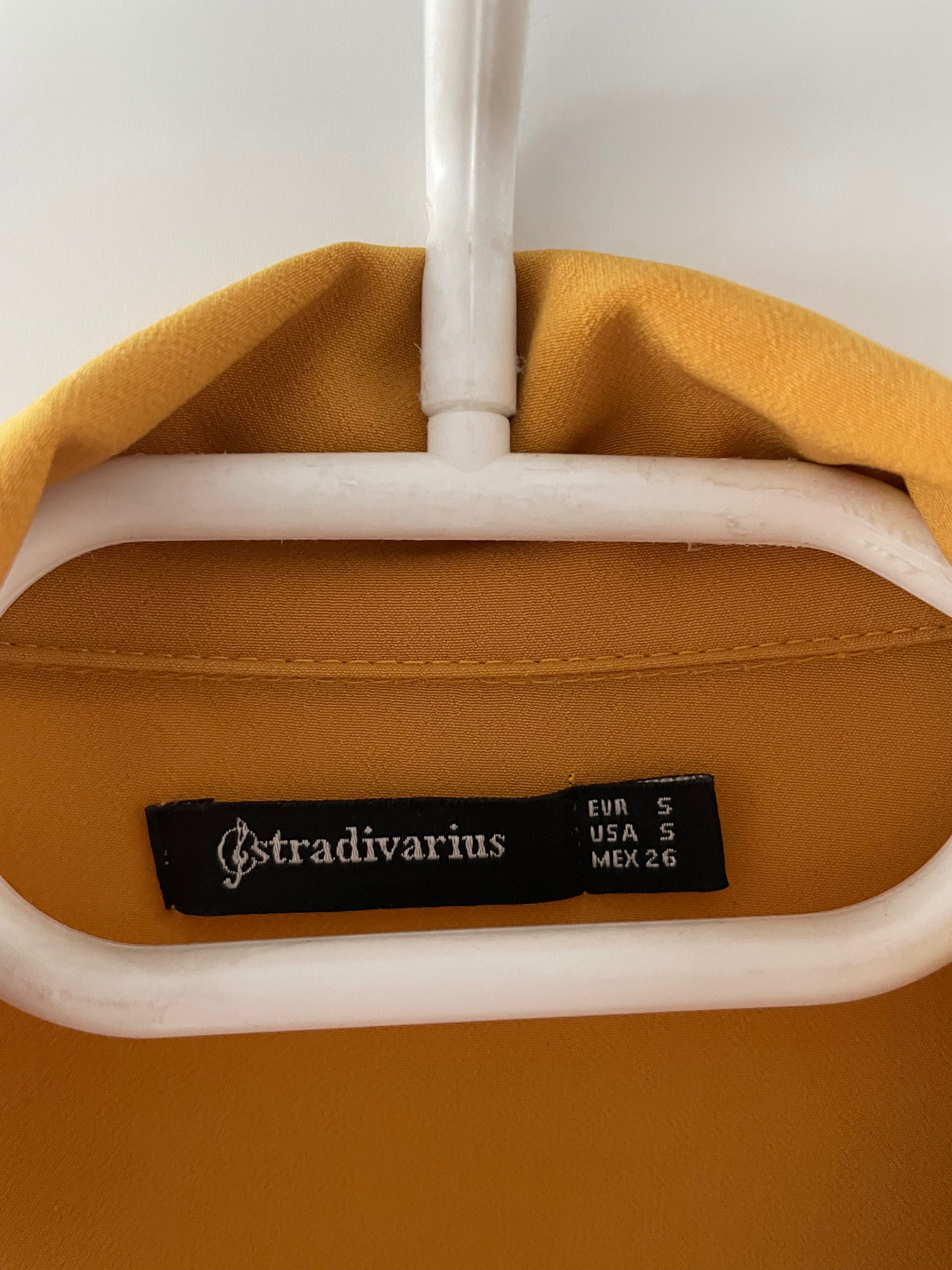 Musztardowa narzutka kardigan blazer Stradivarius rozmiar S