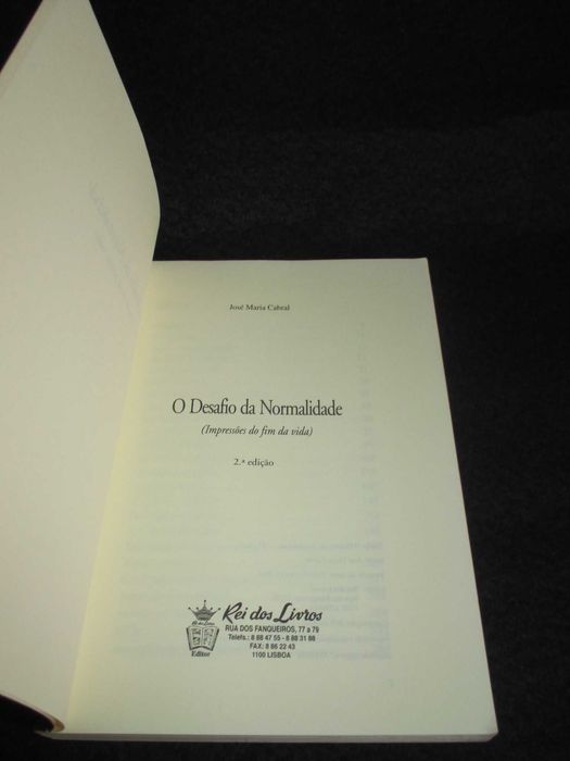 Livro O Desafio da Normalidade José Maria Cabral