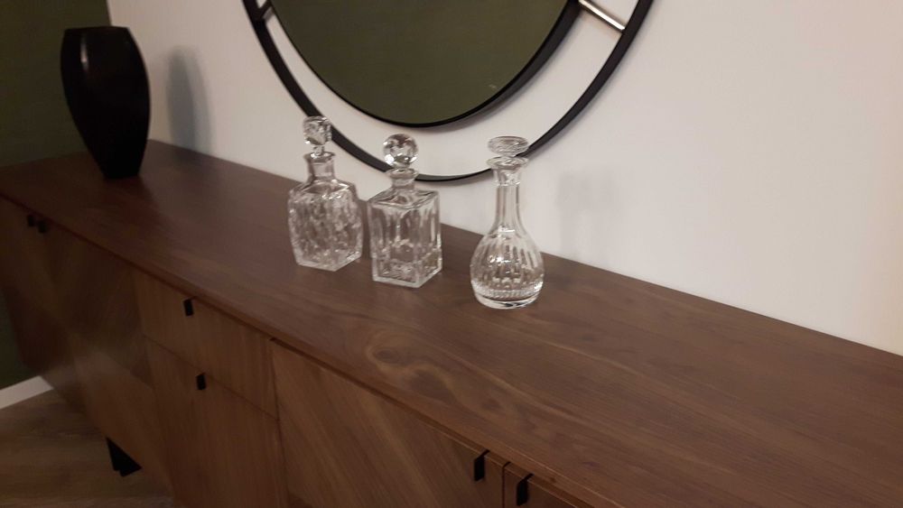 Copos e Garrafa de Whisky Cristal