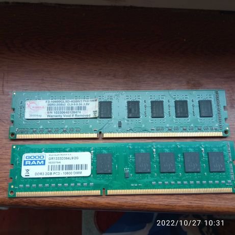 память DIMM DDR3 2Gb PC3-10600
