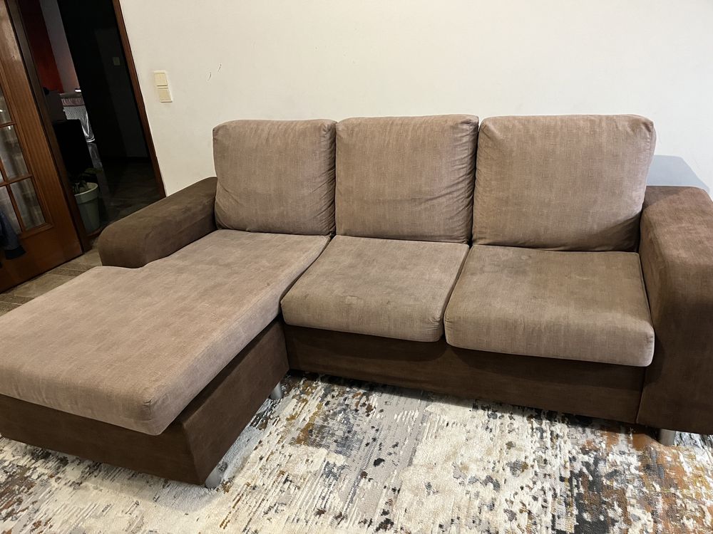 Sofá Chaise em duas cores