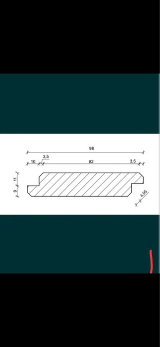 Deska ruchoma rolety żaluzje 19x98