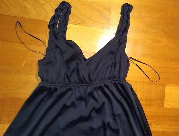 Czarna długa sukienka H&M rozm.36
