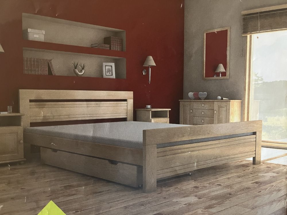 Łóżko drewniane, sosnowe N1 90x200