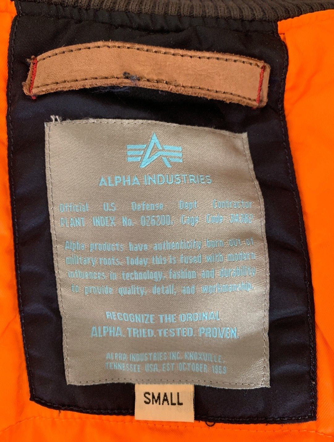 Alpha Industries bomberka, granatowa, S