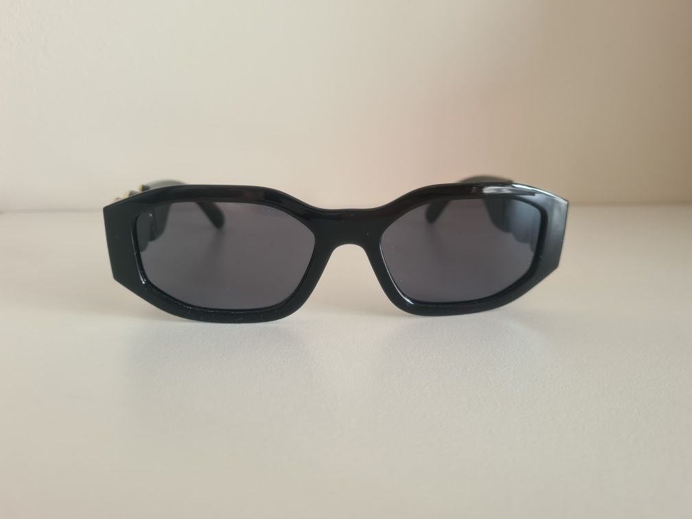 HIT Nowe Damskie Okulary Przeciwsłoneczne UV400 Czarno Złote Versace