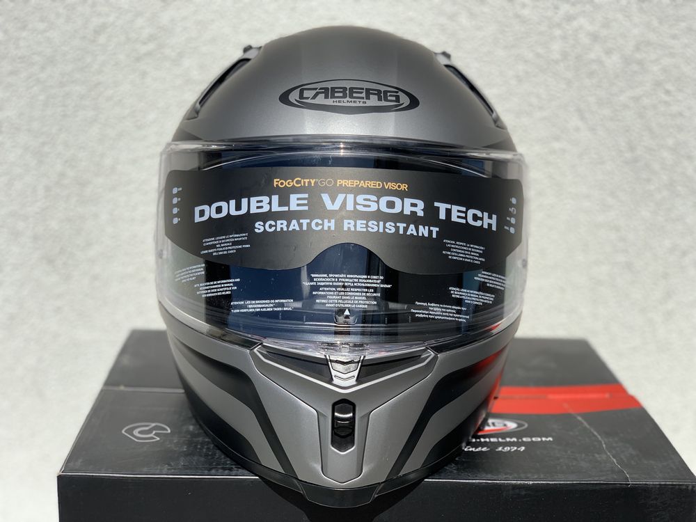 Kask motocyklowy Caberg Avalon rozmiar L,czarno-szary,Blenda,Pinlock!