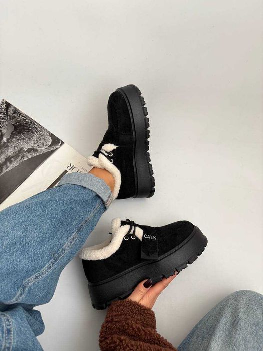 Жіночі зимові лофери [36-41] тепле стильне взуття