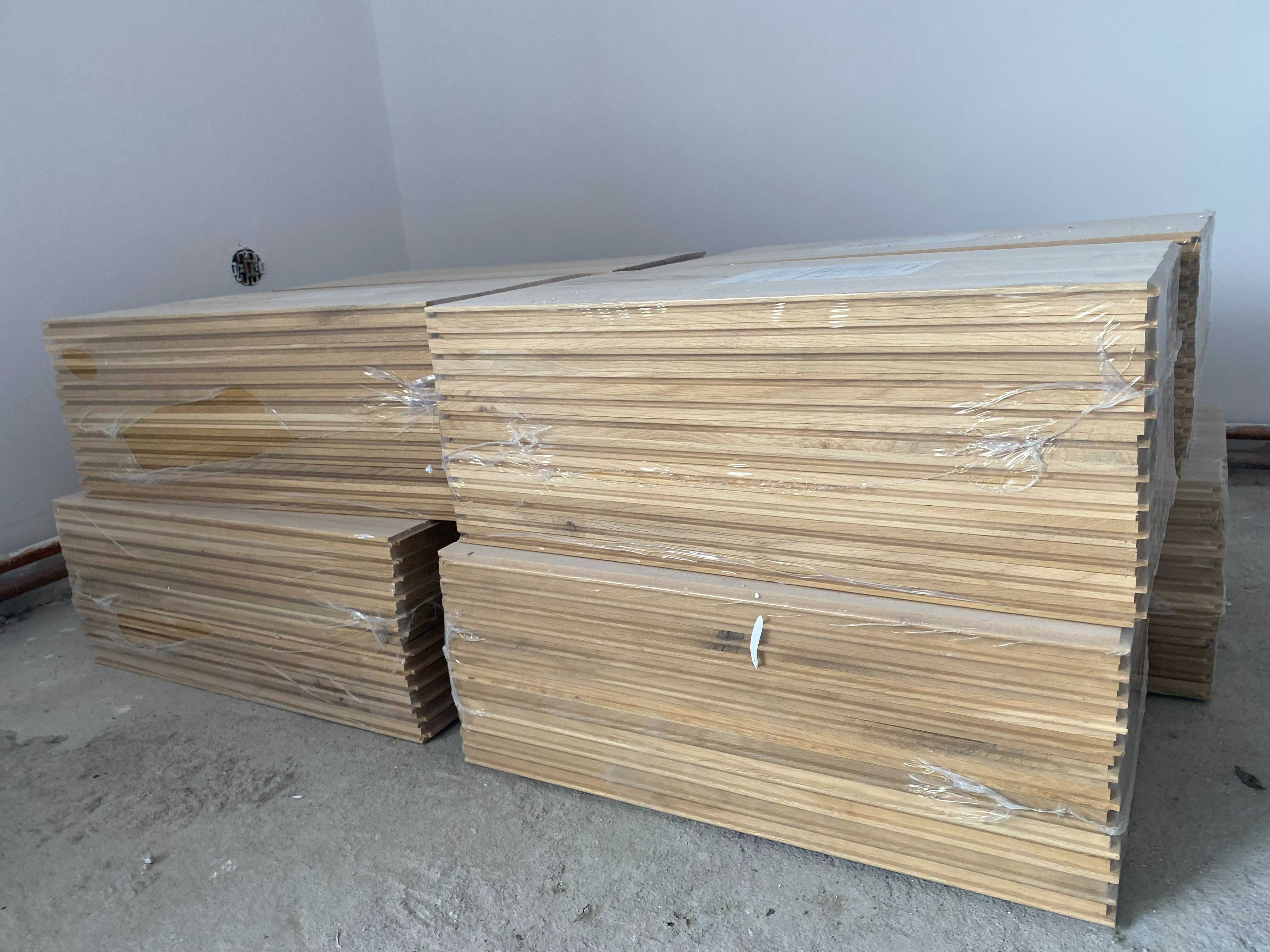 Parkiet klepka lita Dąb Rustikal Gestreift 16x70x500 mm 72,240 m2