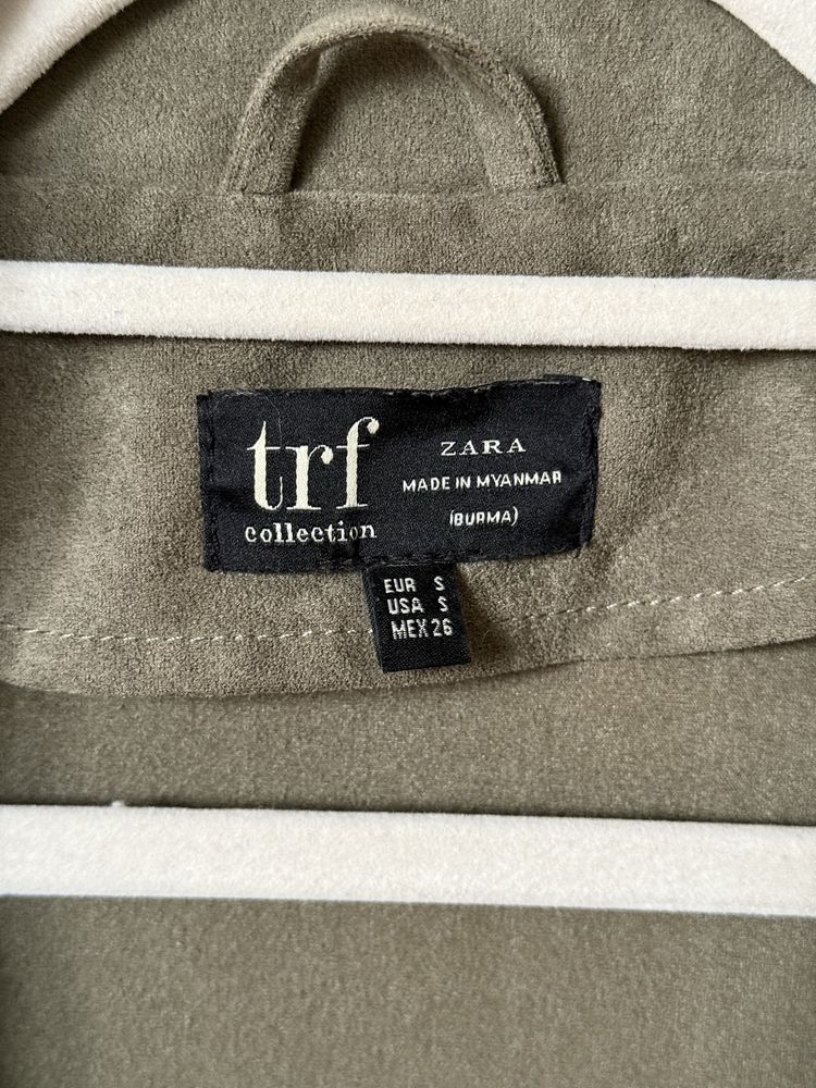 Kurtka parka przejściowa Zara S 36 zieleń khaki