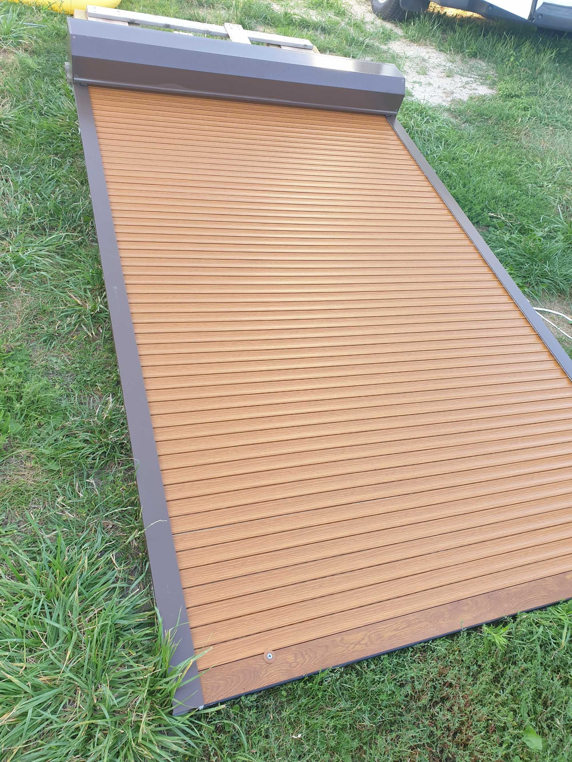 Roleta zewnętrzna elektryczna 164x248 złoty dąb na pilota i klawisze