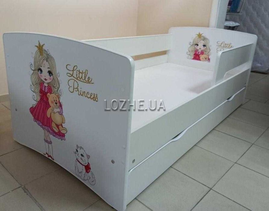 Дитяче ліжко з шухлядою. Безкоштовна доставка по Україні. Зображення н