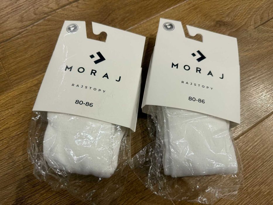 Dwupak rajstop MORAJ 86 białe