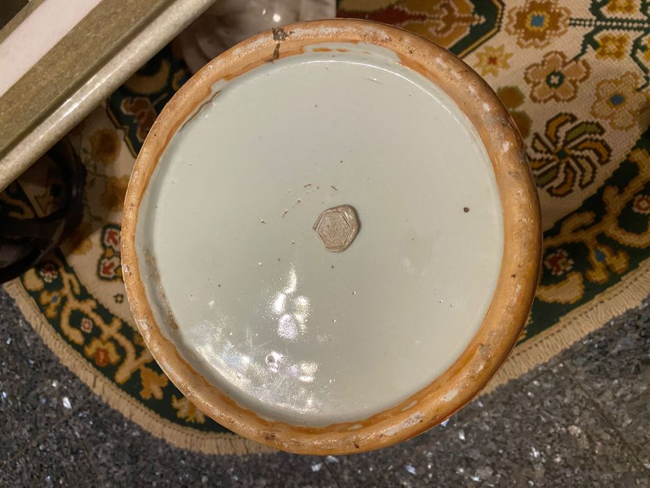 Jarrão Porcelana Chinesa Celadon Séc XVIII China 59 cm Selo Lacre