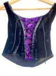 Top veludo preto e roxo