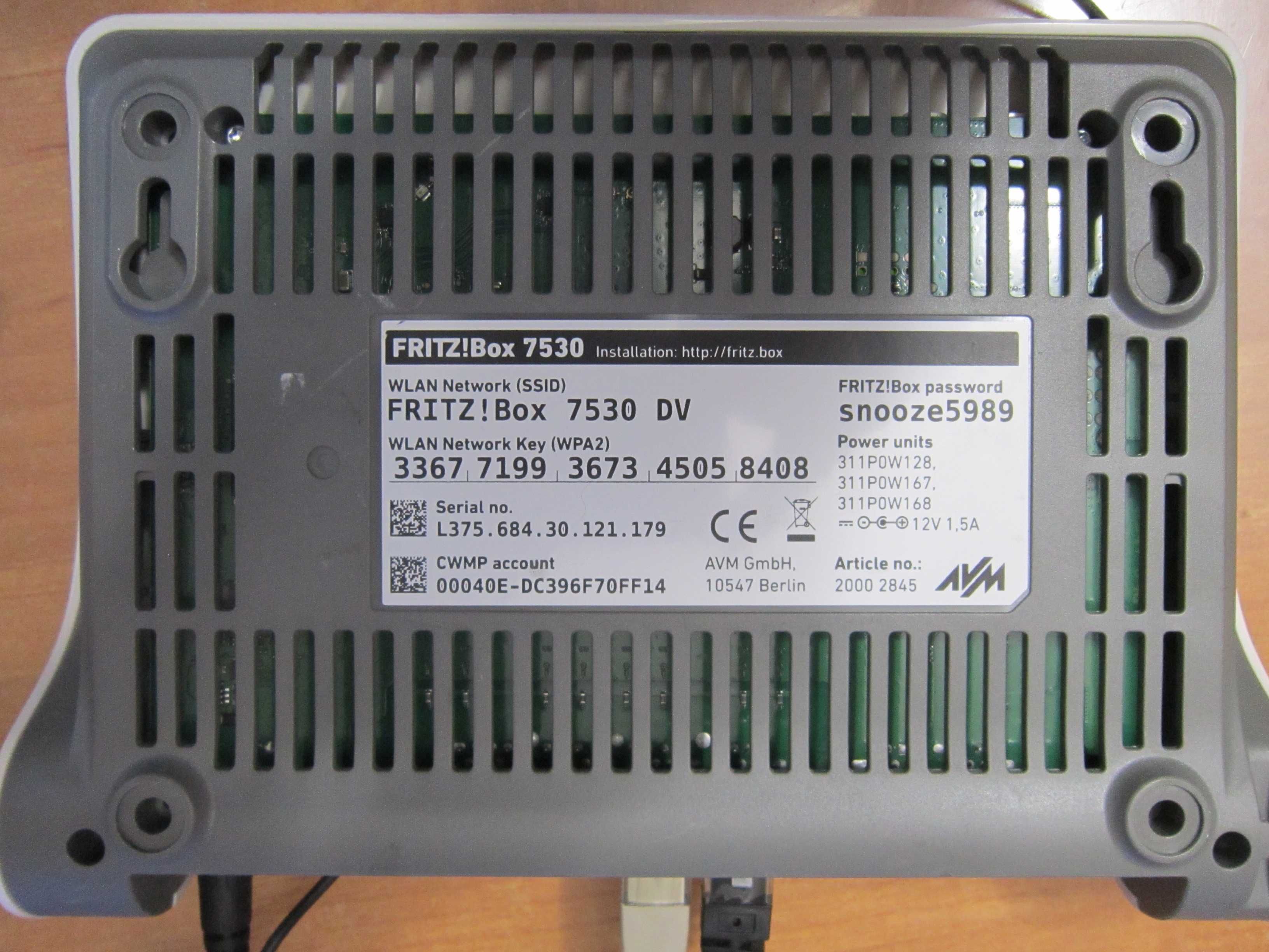 Router Fritz!Box 7530 menu PL Wi-Fi 5 AccessPoint Bridge Repeater