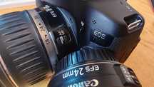 Zestaw Canon 750d dwa obiektywy 24mm STM oraz kit 18-55mm