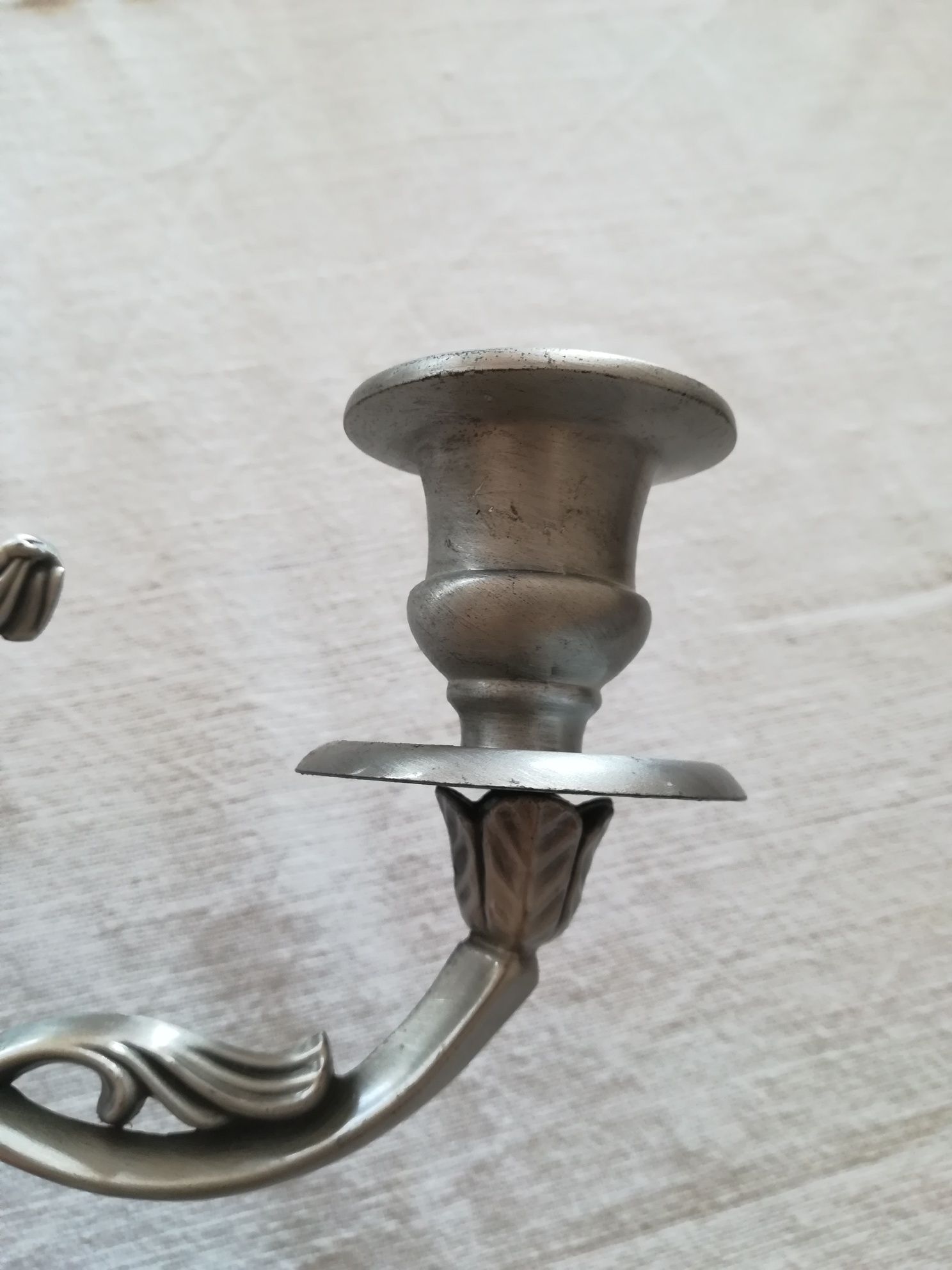 Castiçal / candelabro em Estanho