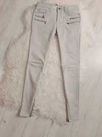 ZARA szare jeansy skinny z zameczkami Xs S