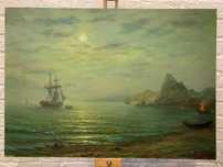 Картина маслом на холсте "Морское побережье"