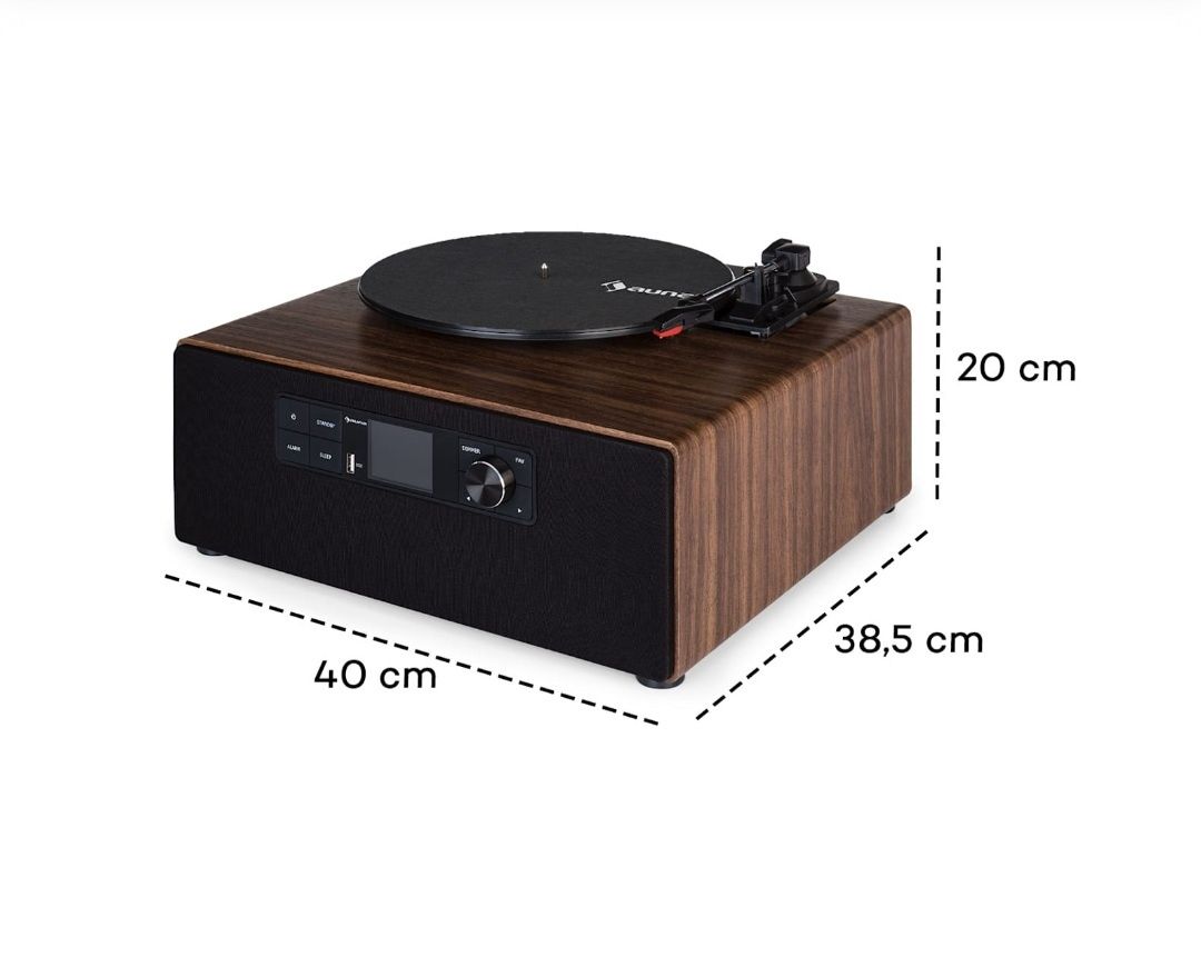 Проигрыватель auna Connect Vinyl Cube с интернет радио