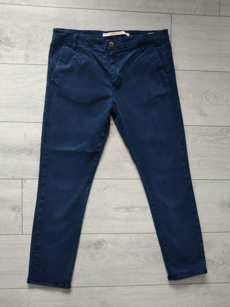 Spodnie jeansowe damskie Zara granatowe 38