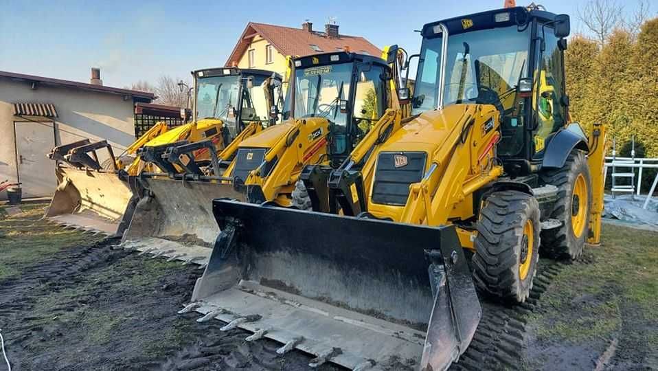 Wynajem minikoparki 1,9t, koparko-ładowarki 9t, walca, glebogryzarka