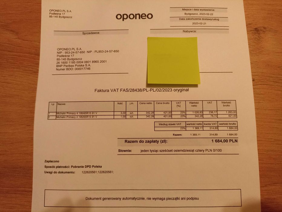 Opony Michelin -Felgi Aluminiowe ATT