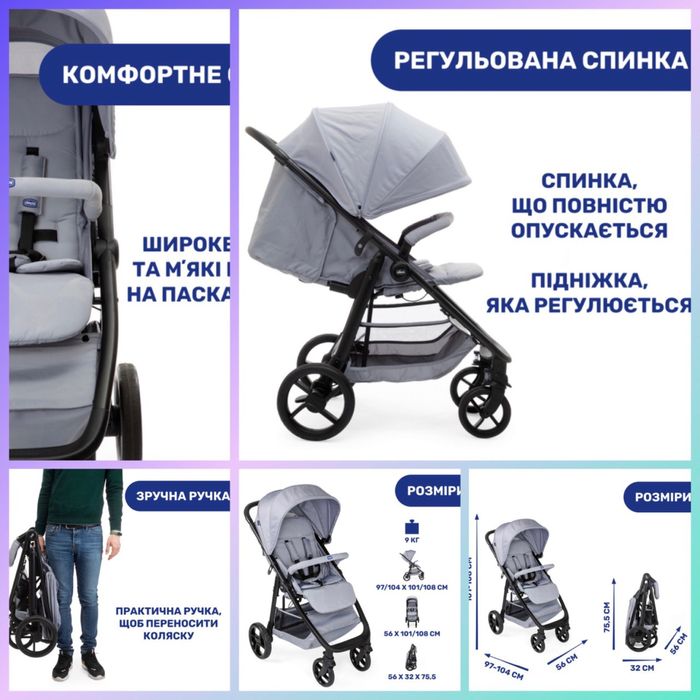 Прогулянковий візок Chicco