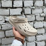 Crocs off grid clog бежевые мужские сабо крокс, новинка, оригинал.