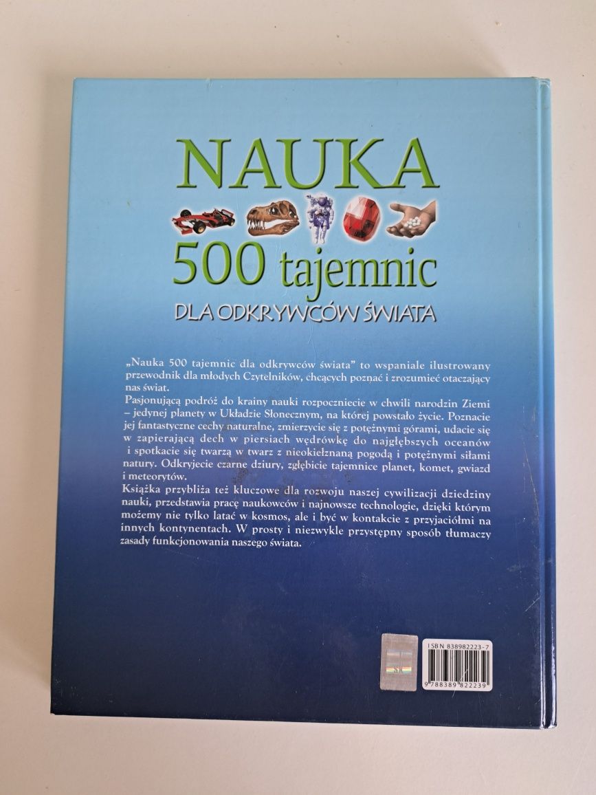 Książka naukowa edukacyjna Nauka 500 tajemnic dla odkrywców świata