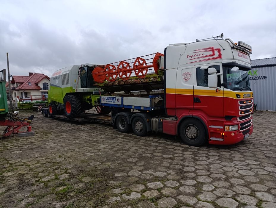 Transport maszyn rolniczych-kombajnów, sieczkarni, maszyn budowlanych