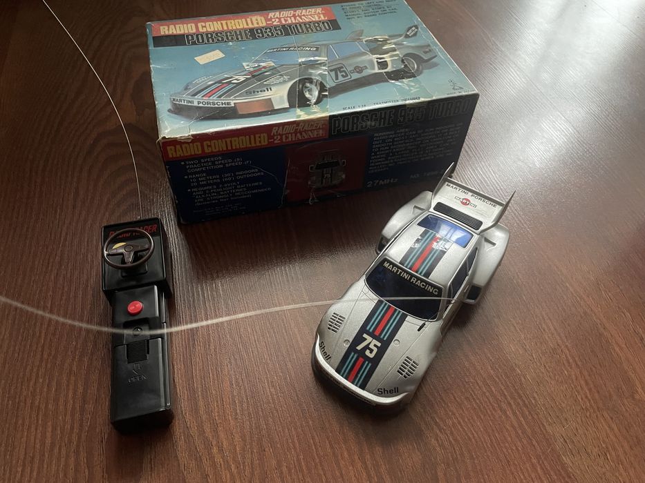 Stara zabawka RC Porsche 935 Turbo Taiyo japan pudełko prl ddr