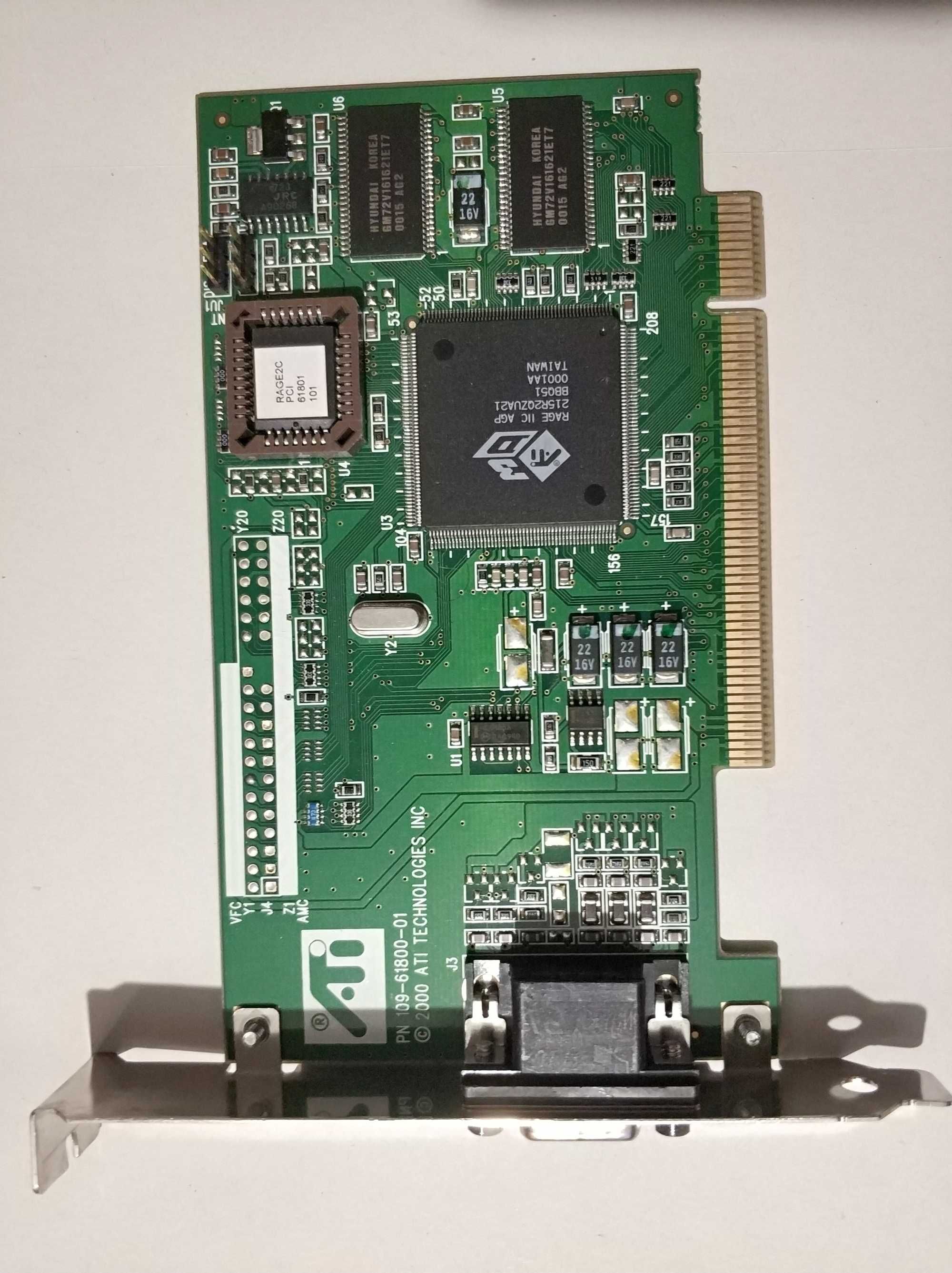 Видеокарта раритет
ATI Rage 2C IIC PCI Video Card vga
P/n 1026180201