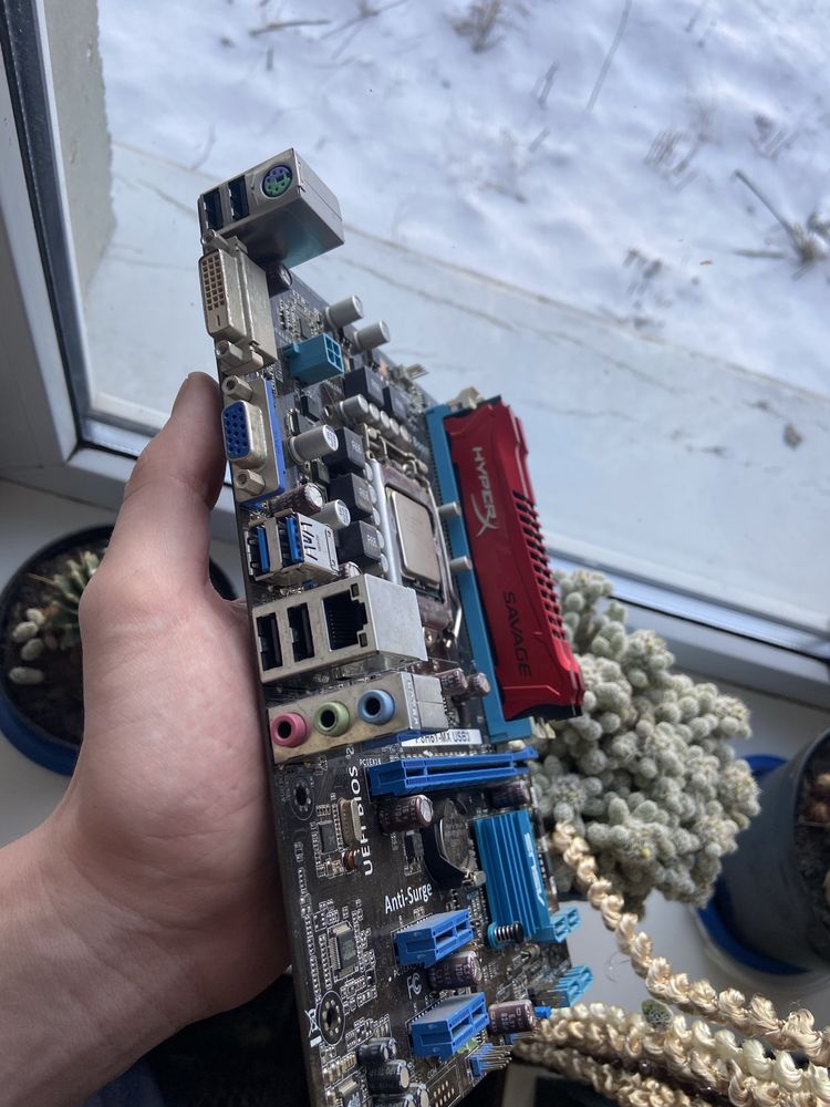 Комплект Материнська плата p8h61-mx usb 3