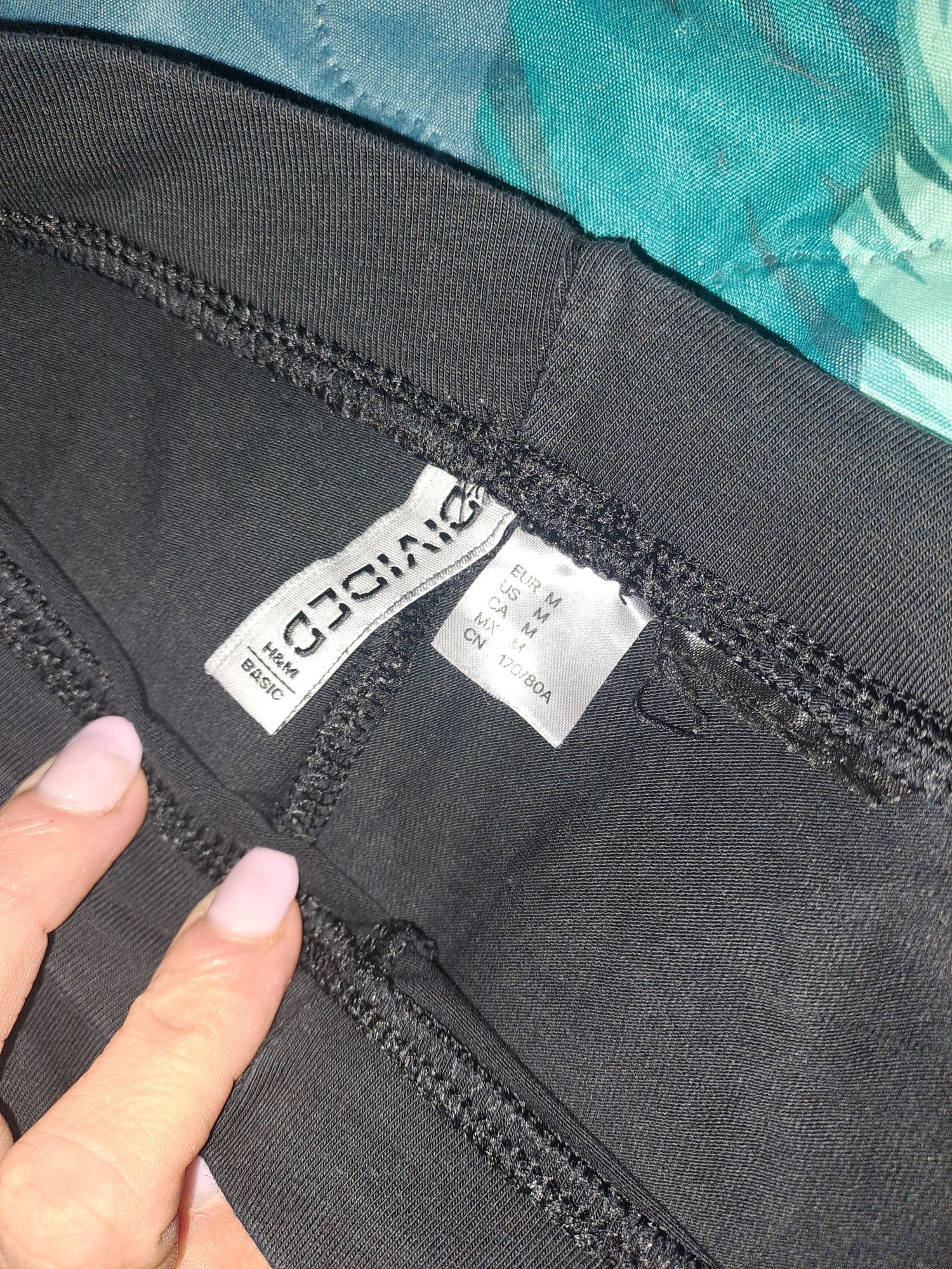 (148)Nowe czarne leginsy r.M H&M