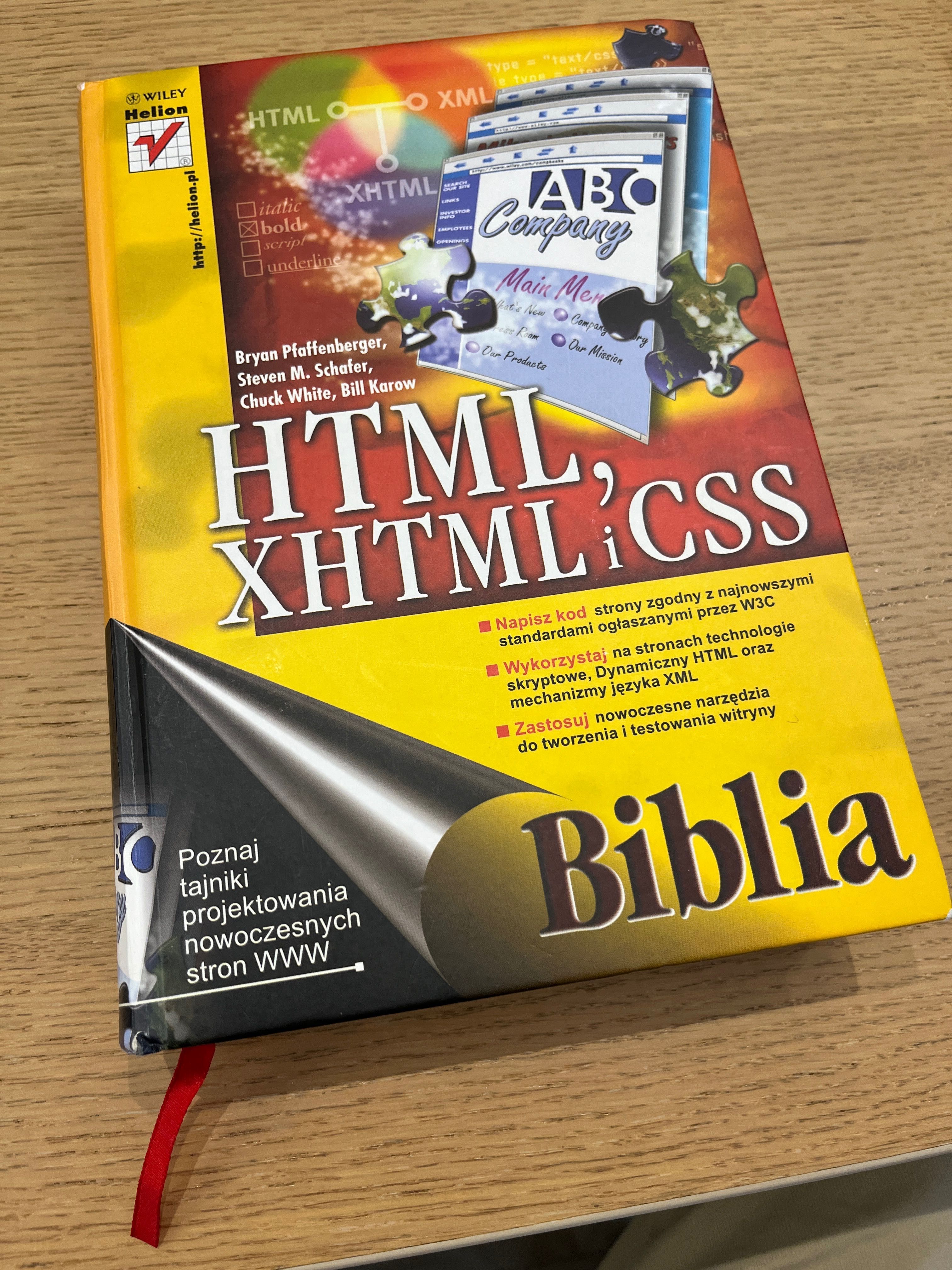 Książka HTML, XHTML i CSS Brian Pffafenberg