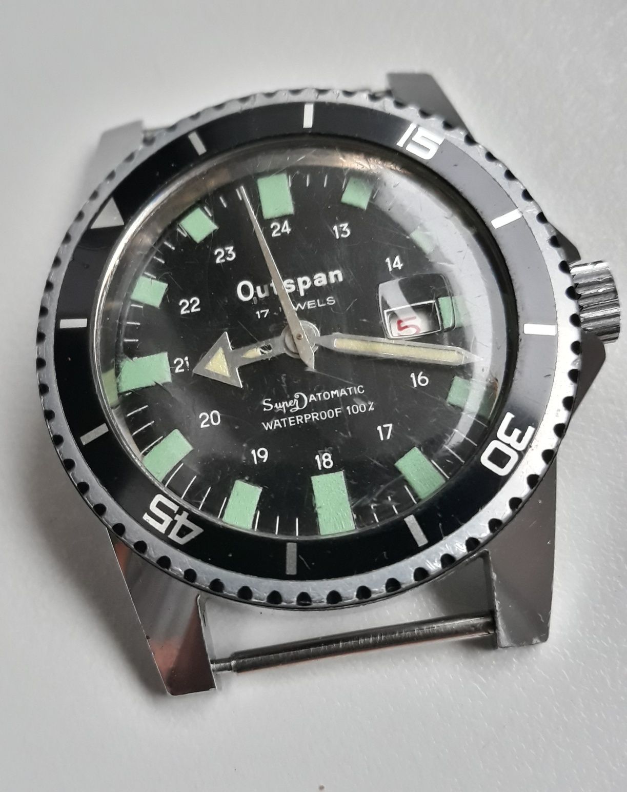 Zegarek męski OUTSPAN ,MORTIMA Vintage Diver Superdatomatic 17 jewels