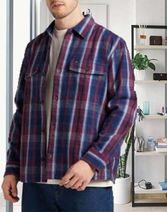 Sobre - Camisa LEE XADREZ Azul-marinho e BORDEAUX