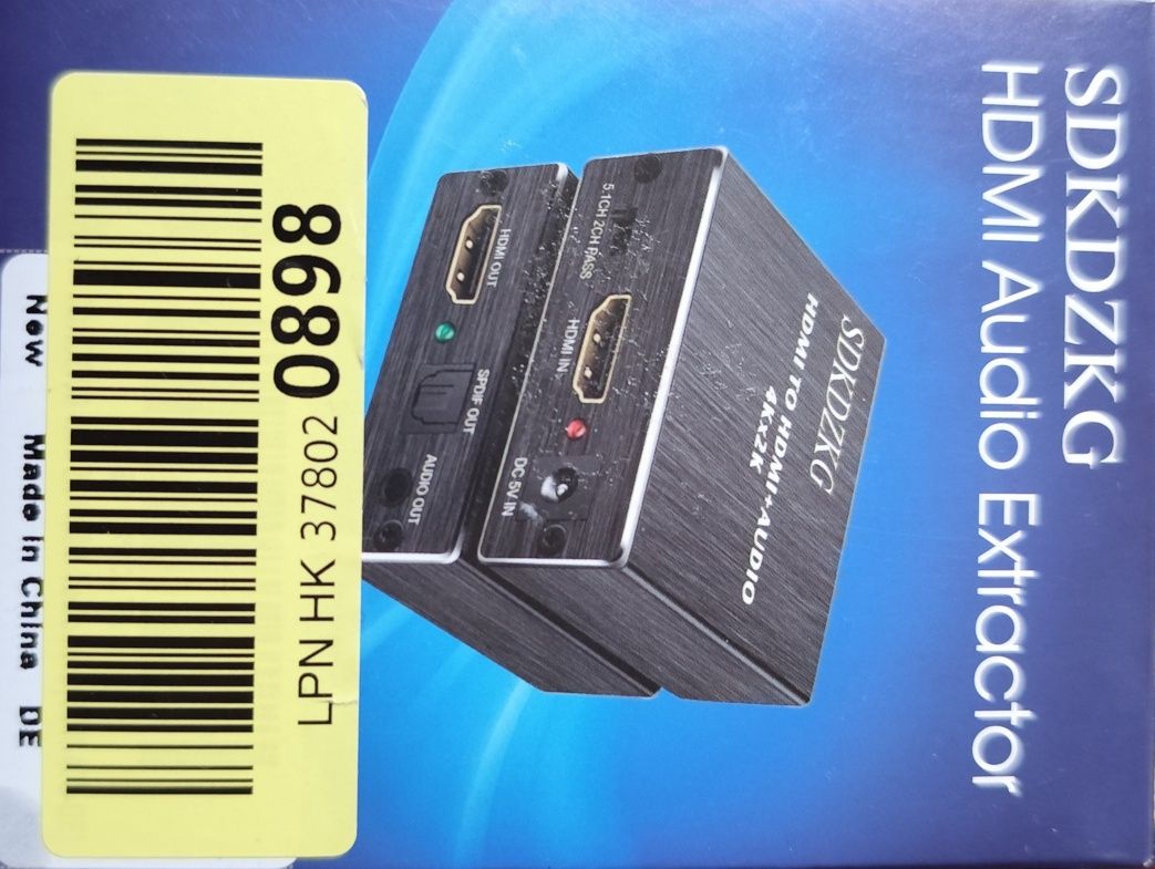 HDMI Audio Extractor SDKDZKG – Витяг аудіо з HDMI (SPDIF + 3.5 мм)