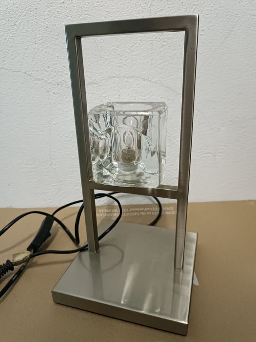 Candeeiro inox e vidro