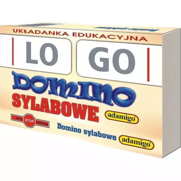 Domino sylabowe. Układanka edukacyjna. Adamigo