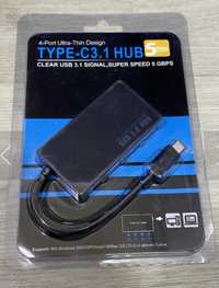Хаб Type-C на 4 порта USB 3.0