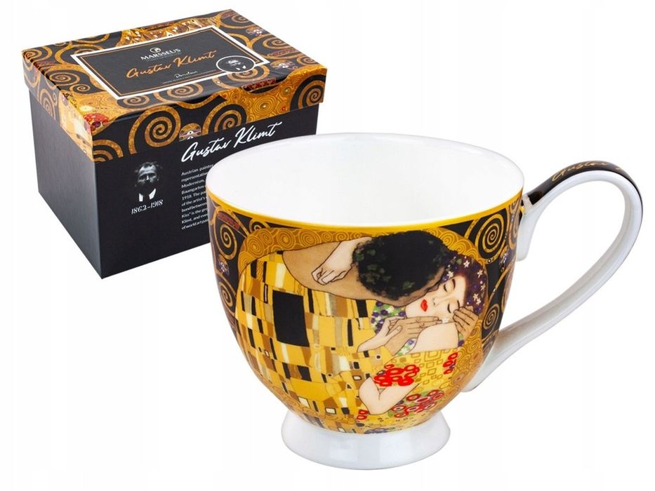 filiżanka + pudełko jumbo porcelana gustav klimt pocałunek 500ml. mars